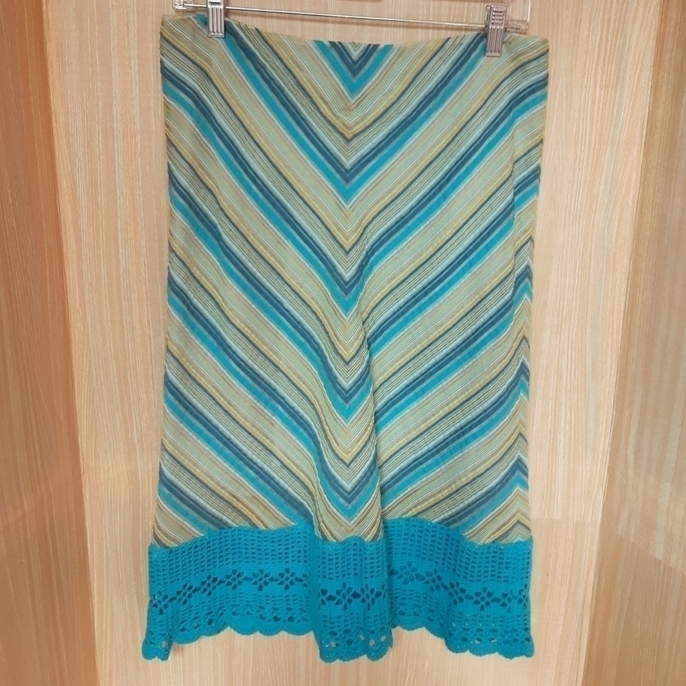 Harold’s semi sheer skirt with crochet detail. 10